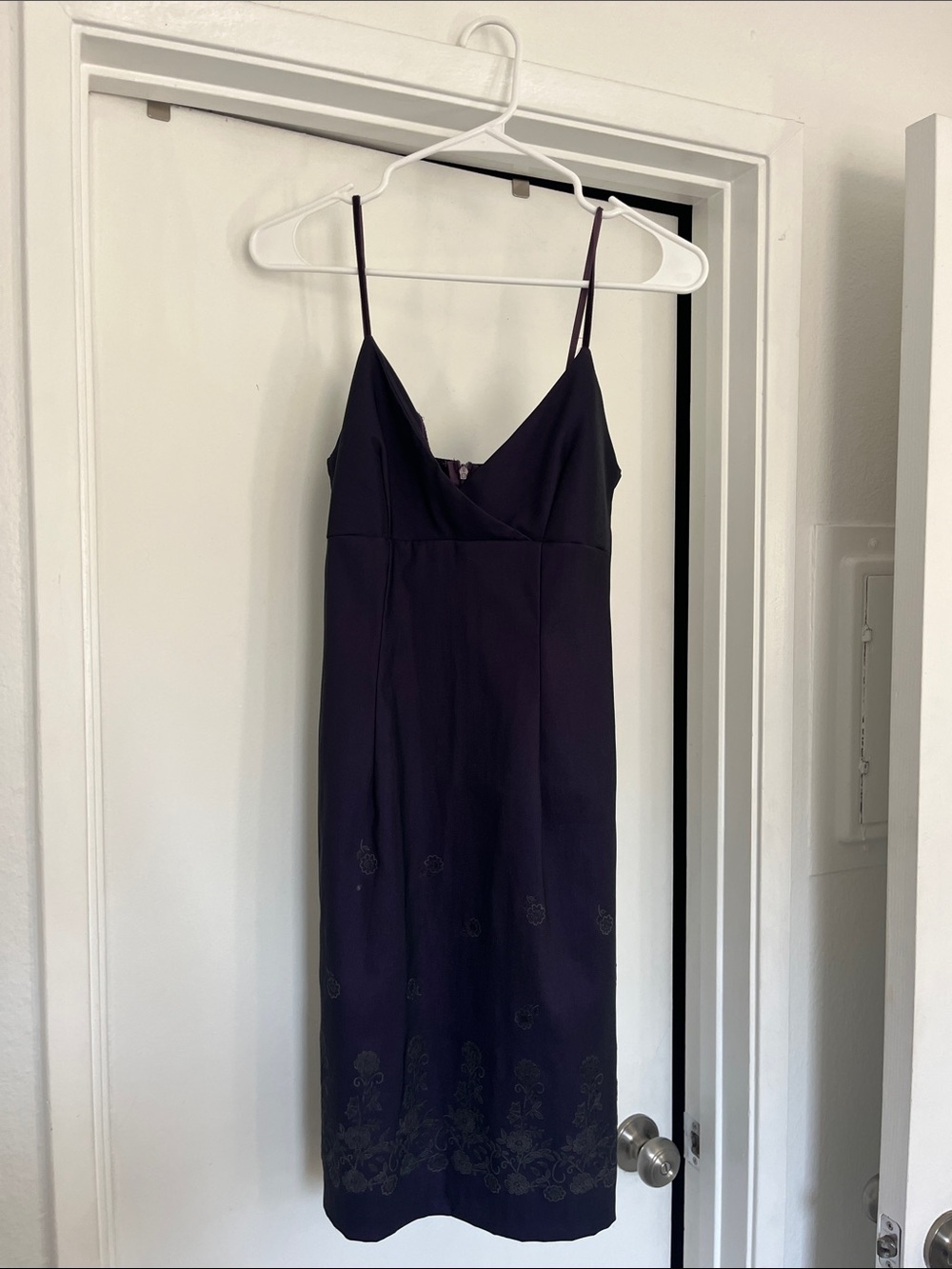 Rampage Violet Midi Dress with Velvet Straps
